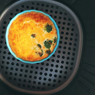 baked quiche in an air fryer