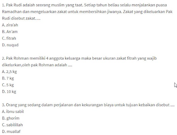 Soal Usbn Fikih Sd/Mi Kelas 6 Buku Fikih Untuk Mi Kelas