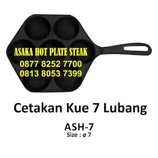 Hot plate ASH - 7 , Produk ASH - 7 ( Cetakan kue 7 lubang) ukuran diameter 17 cm,Cetakan kue 7 lubang,hotplate kue,jual hotplate ,hotplate steak asaka, produksi hotplate
