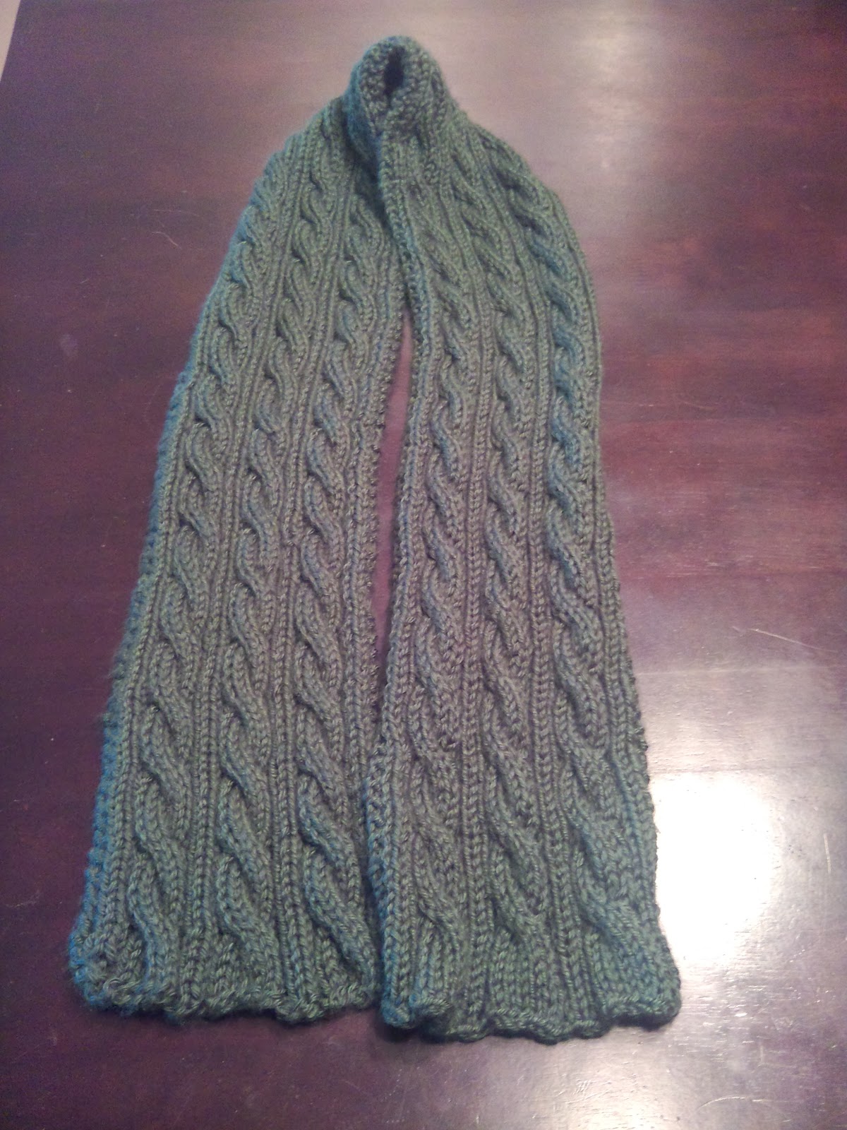 The Recipe Bunny Irish Hiking Scarf Finished