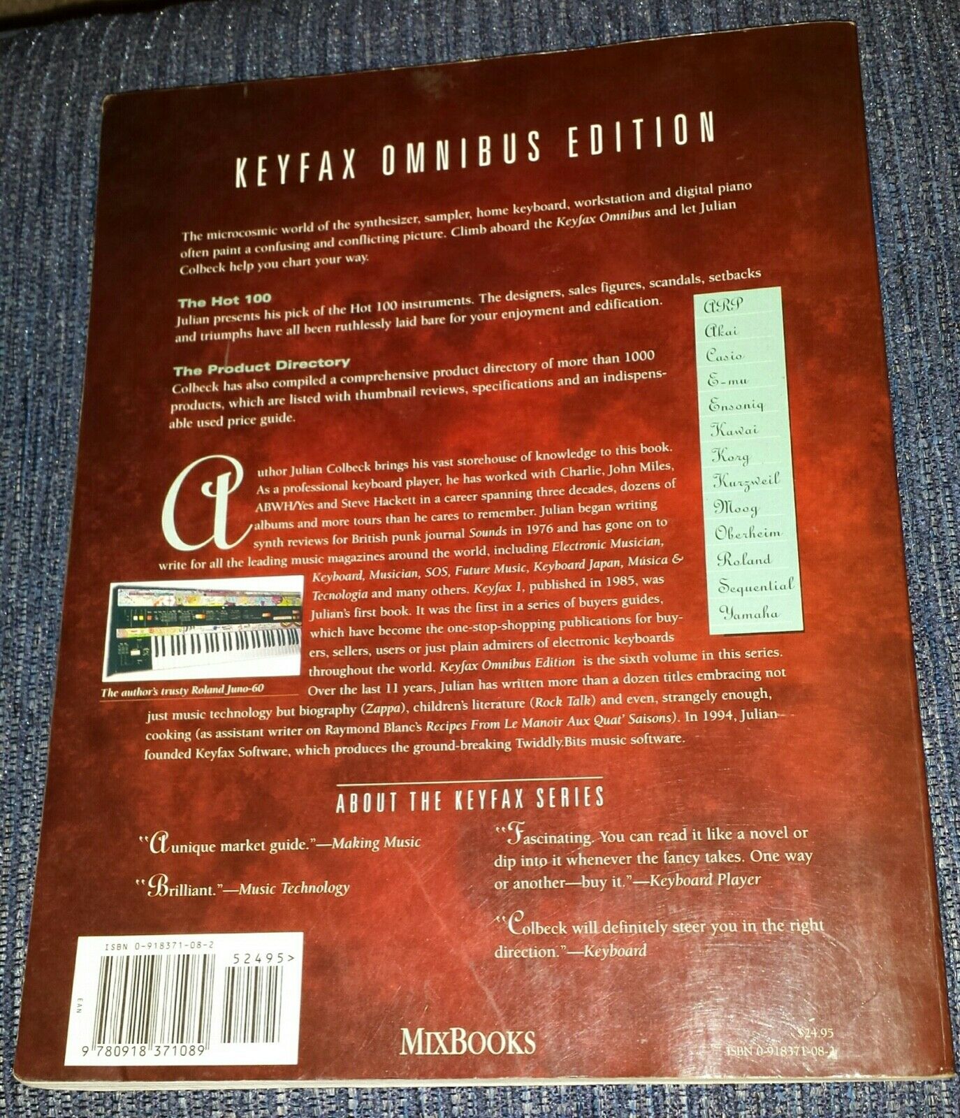 MATRIXSYNTH KeyFax Omnibus Synthesizer Book