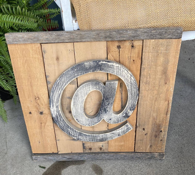 Goodwill Pallet Sign Upcycled As A Garden Tools Sign for the Shed