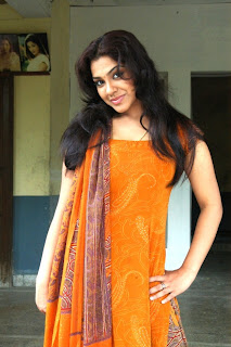 Tamil Actress Sandhya in Orange Churidar Stills