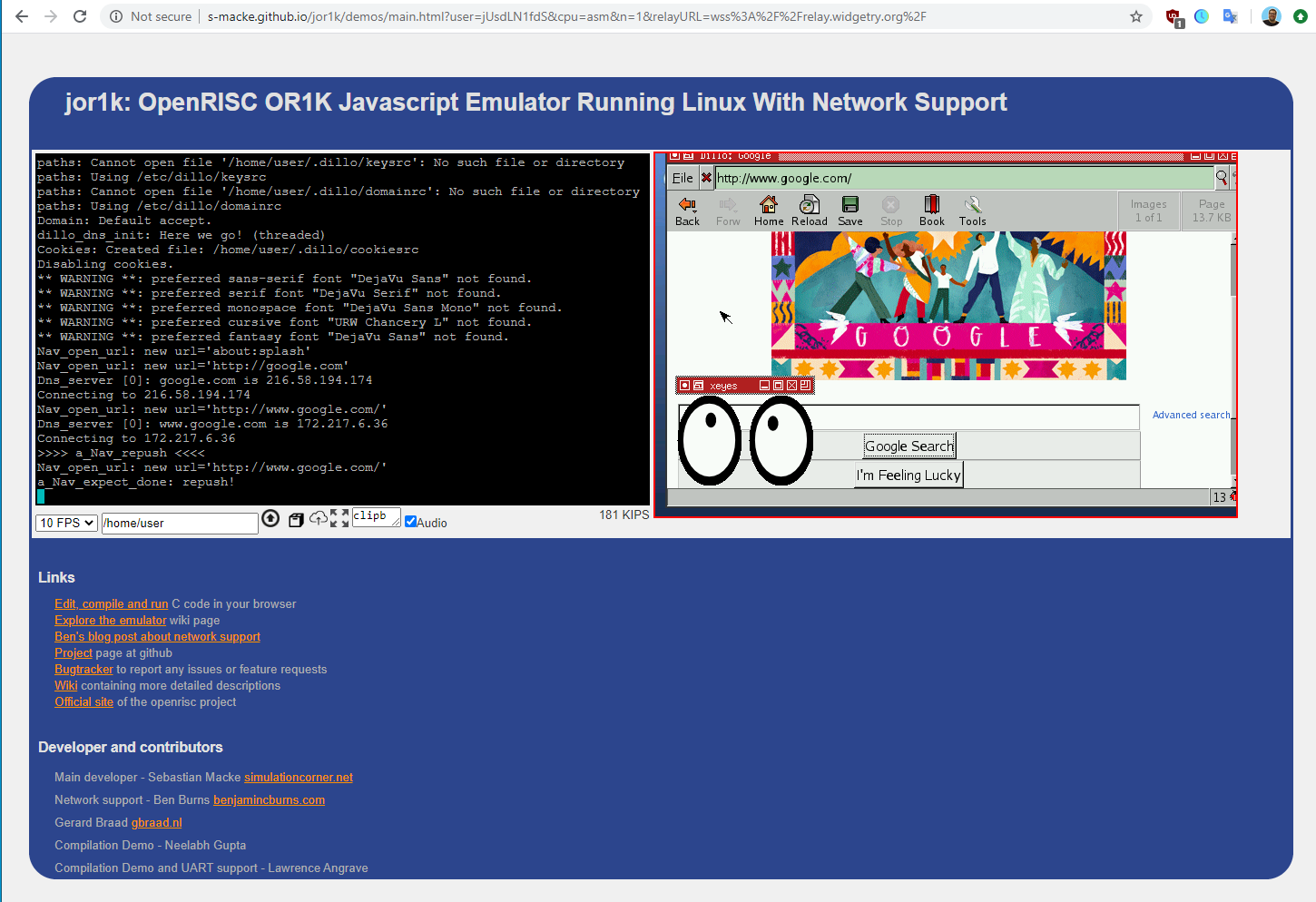 Browser webos emulator