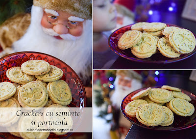 Crackers cu seminte si portocala