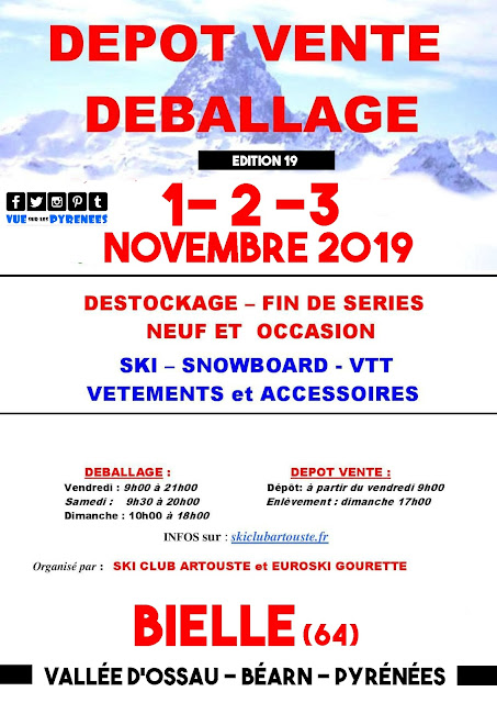 Braderie de ski Ossau Pyrénées 2019