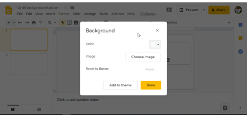 Crea uno sfondo sfumato personalizzato in Presentazioni Google