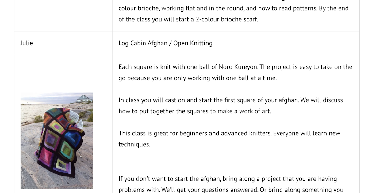 Needle Emporium Knitting Camp