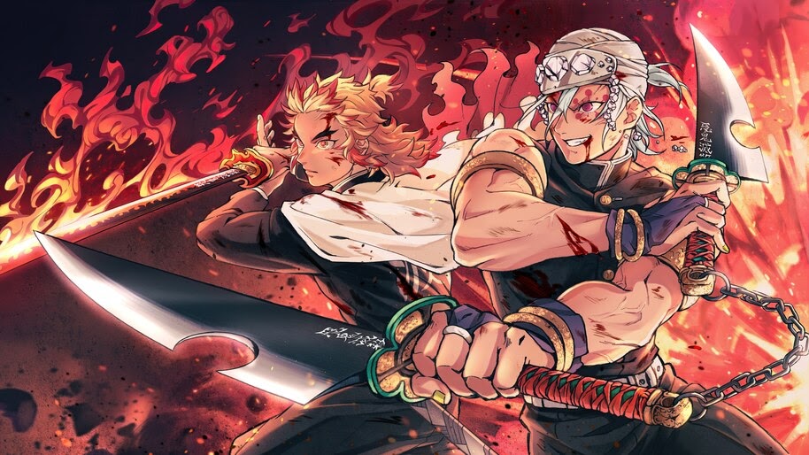 Kimetsu no Yaiba, Pillars, Kyojuro Rengoku, Tengen Uzui, 4K, #7.1417