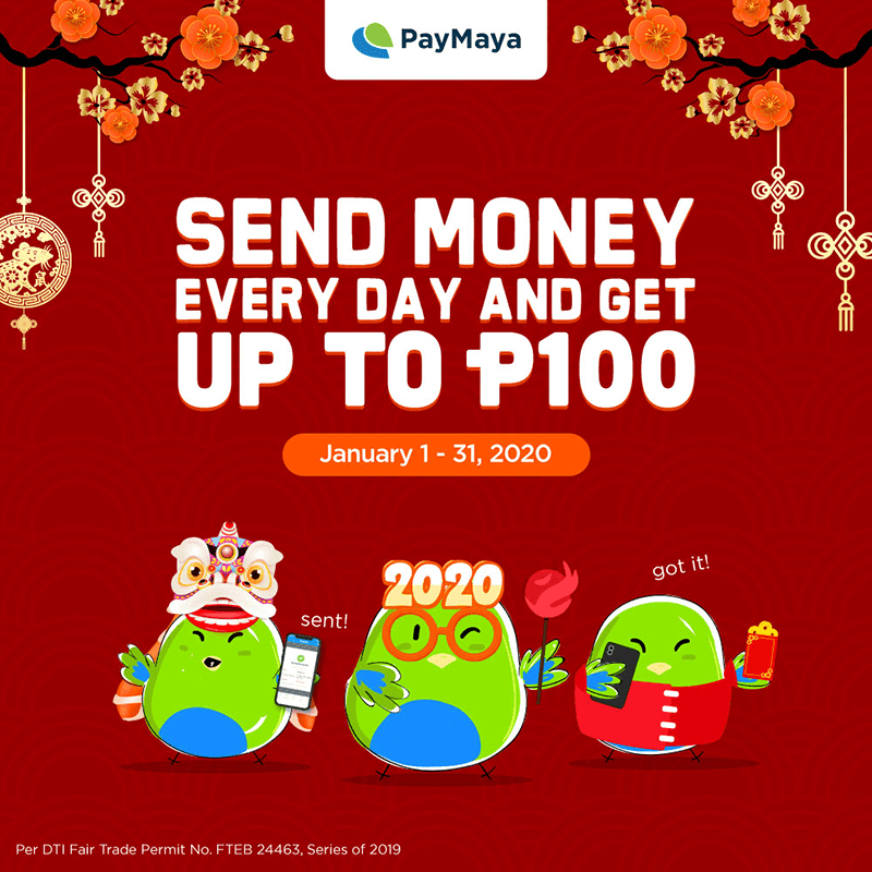 PayMaya Send Money cashback promo PayMaya Send Money cashback promo
