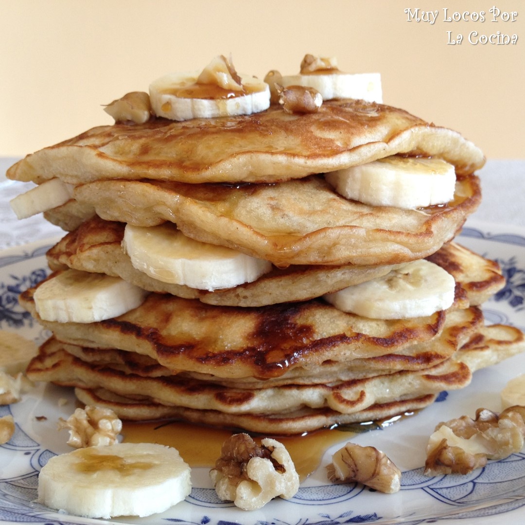 Muy Locos Por La Cocina: Banana Pancakes (Tortitas Americanas de Plátano)