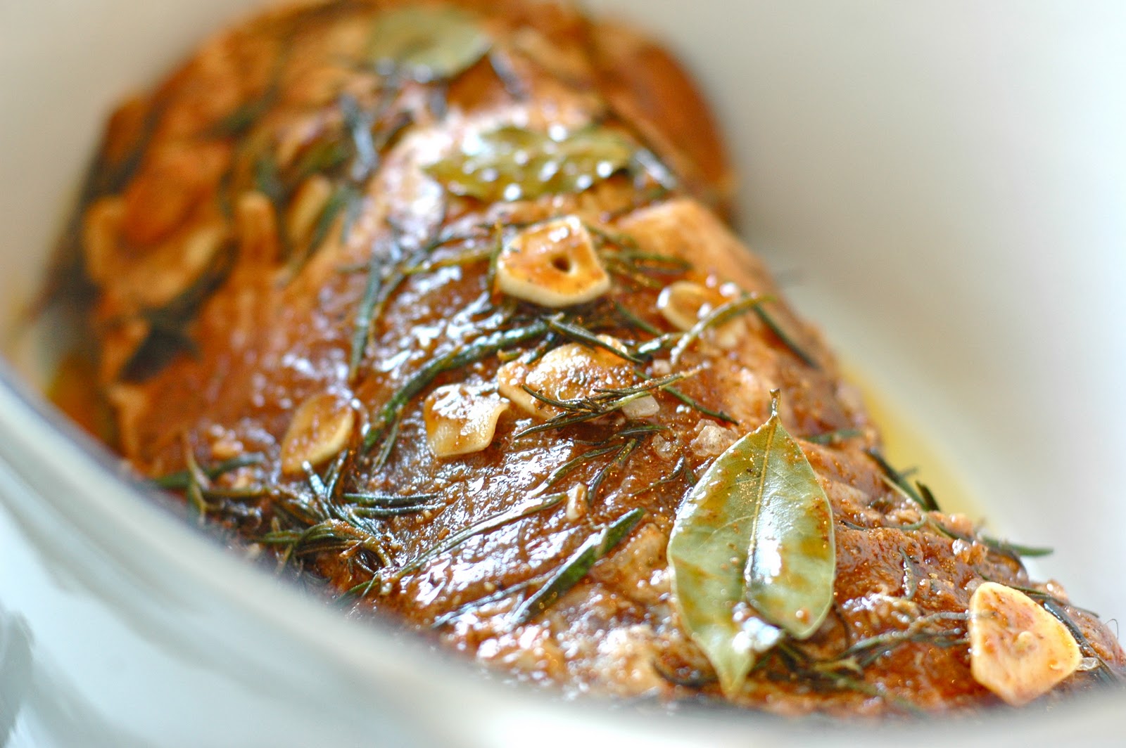 Olio Aglio Roast Pork with Plums & Apple Sauce