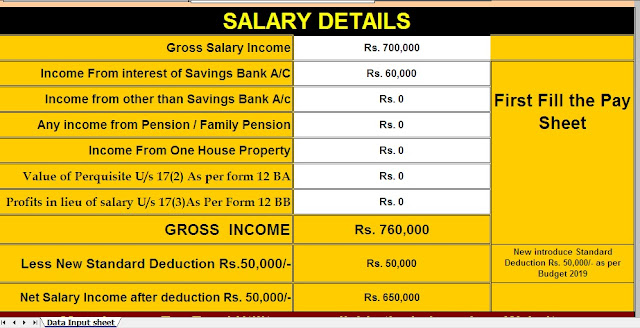 Income Tax Calculator Fy 2019 20 Ay 2020 21 Excel Download