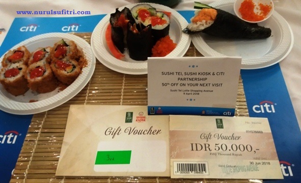 Promo Makan Enak Bersama Citibank di Sushi Tei dan Sushi Kiosk dengan Kartu Citi Visa