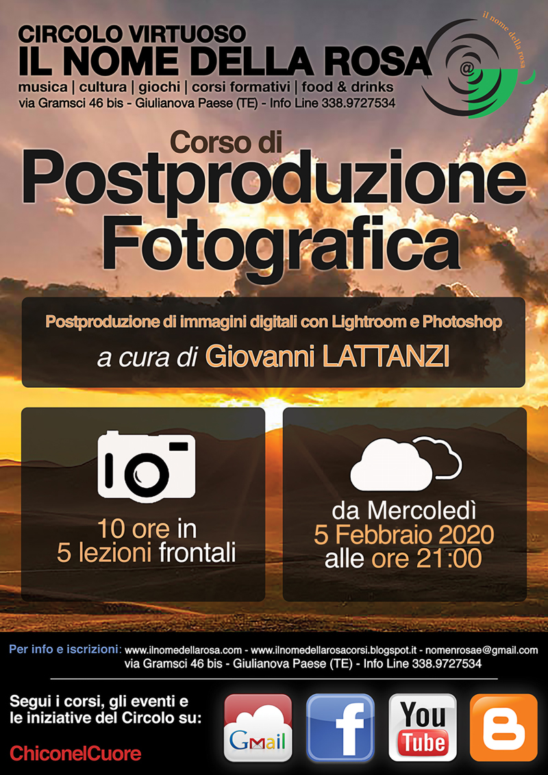 CORSO DI POSTPRODUZIONE FOTOGRAFICA