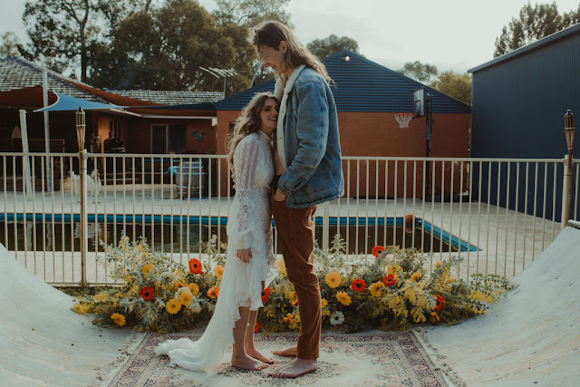 sullivan & co photography perth weddings retro hipster vintage bridal gown floral design styling
