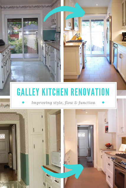 galley kitchen renovation, small kitchen before and after, small white kitchen renovation