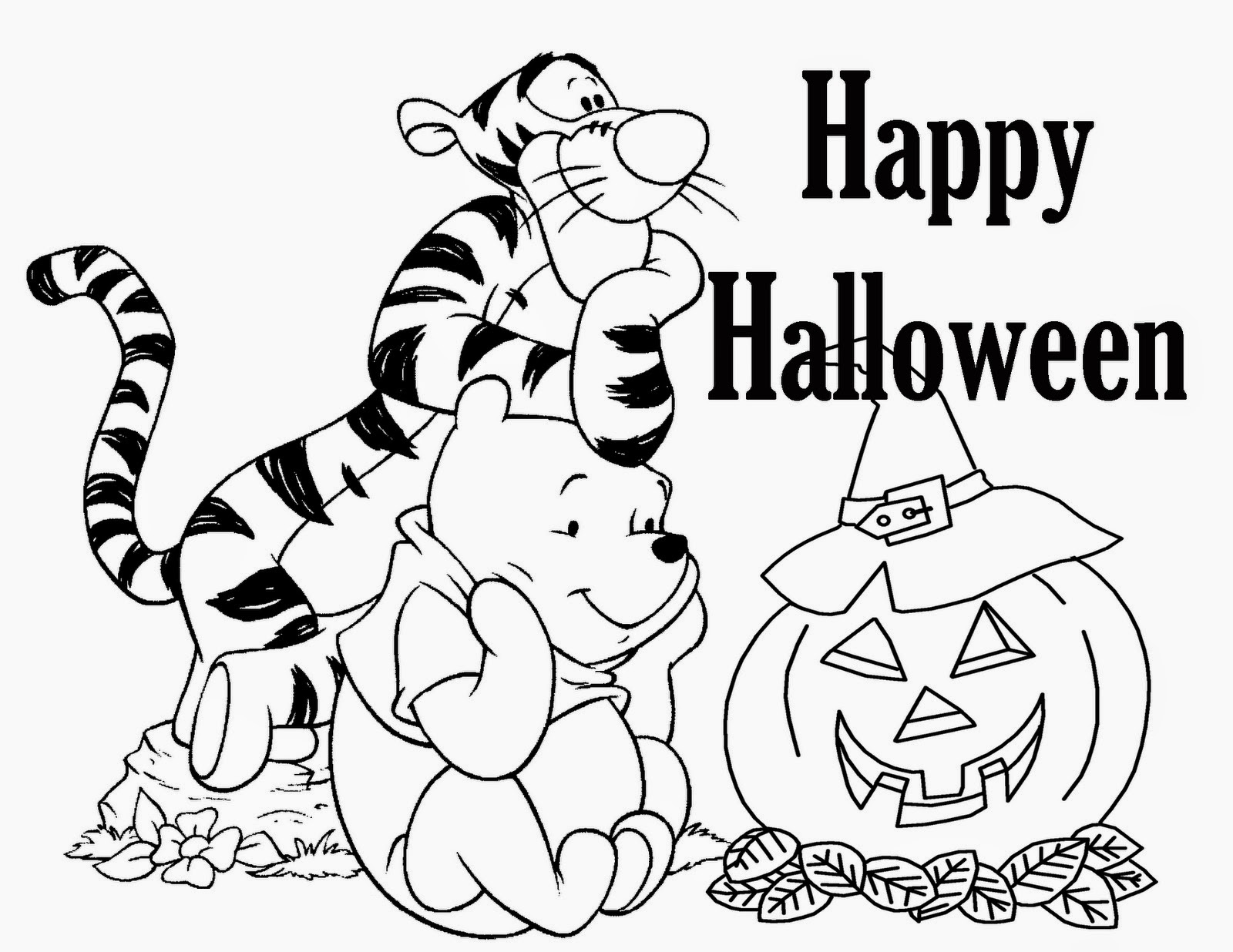 Winnie The Pooh Halloween Coloring Pages Winnie The Pooh Halloween Coloring Pages