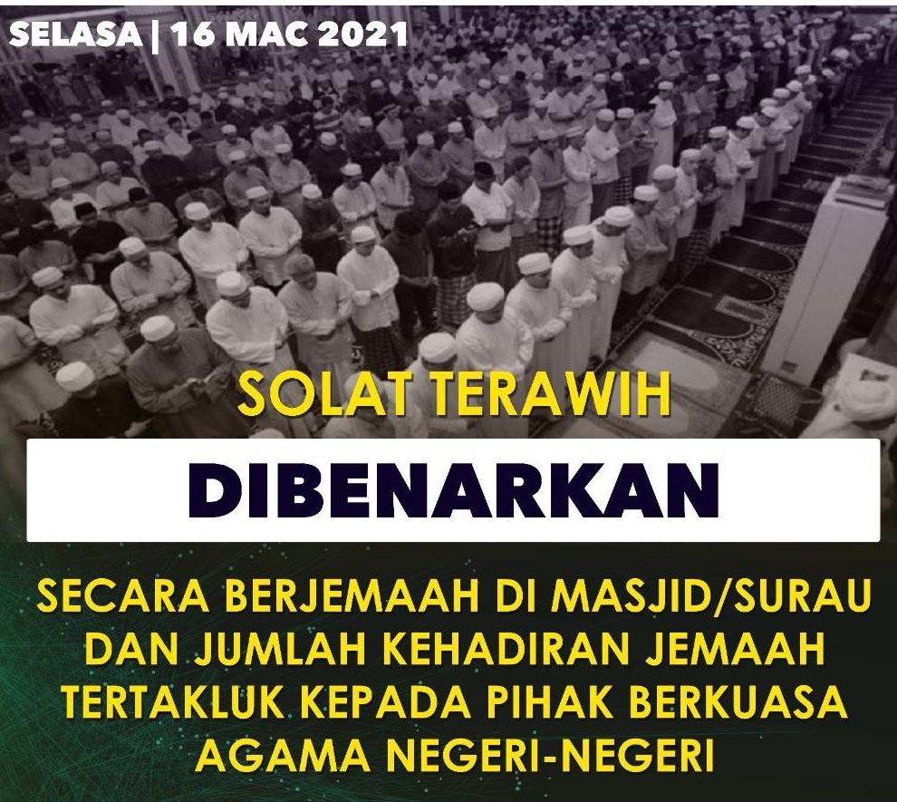 Waktu solat tarawih 2021