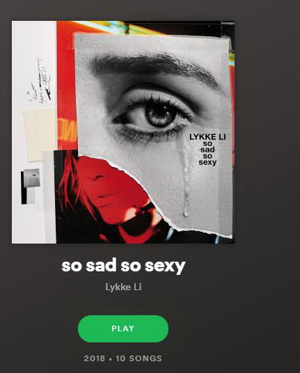 [Music Monday] Lykke Li - so sad so sexy