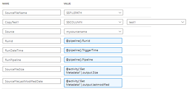 Microsoft BI Tools: ADF Snack: Adding metadata columns