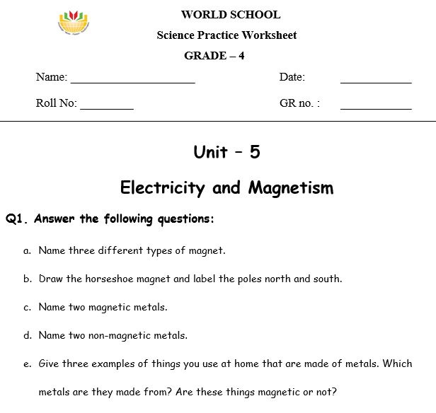 Birla World School Oman: Homework for Grade 4 as on 25/03/2020