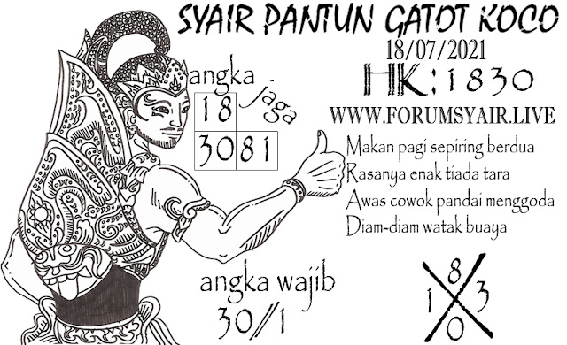 Syair HK Malam Ini Minggu 18072021 Prediksi HK Malam