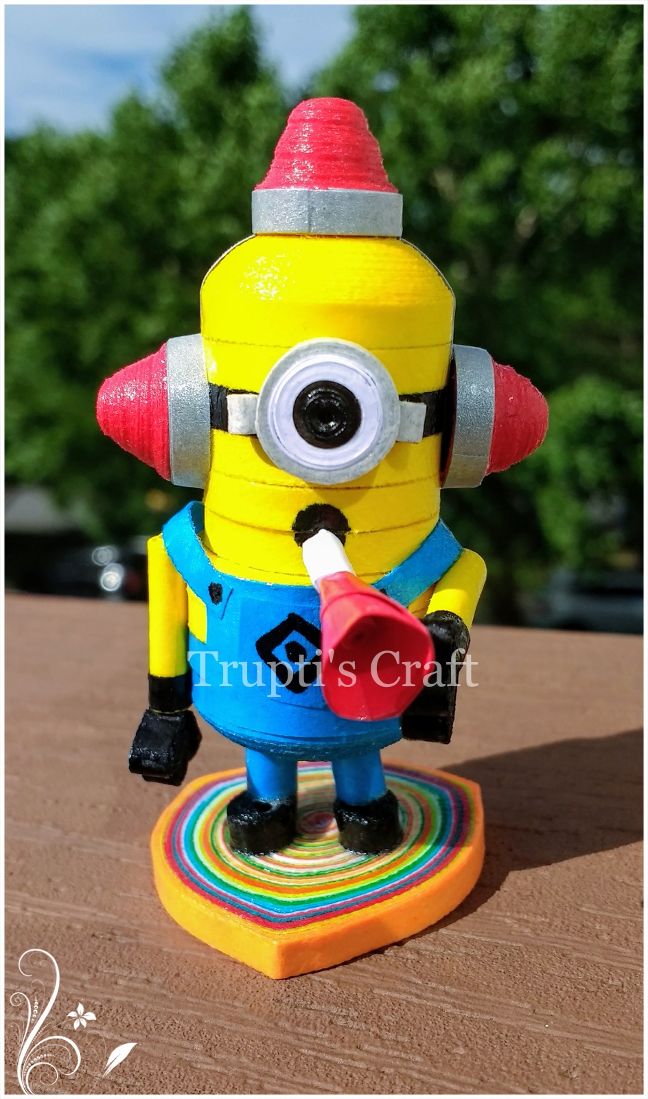 Trupti's Craft 3D Paper Quilling Minion Carl