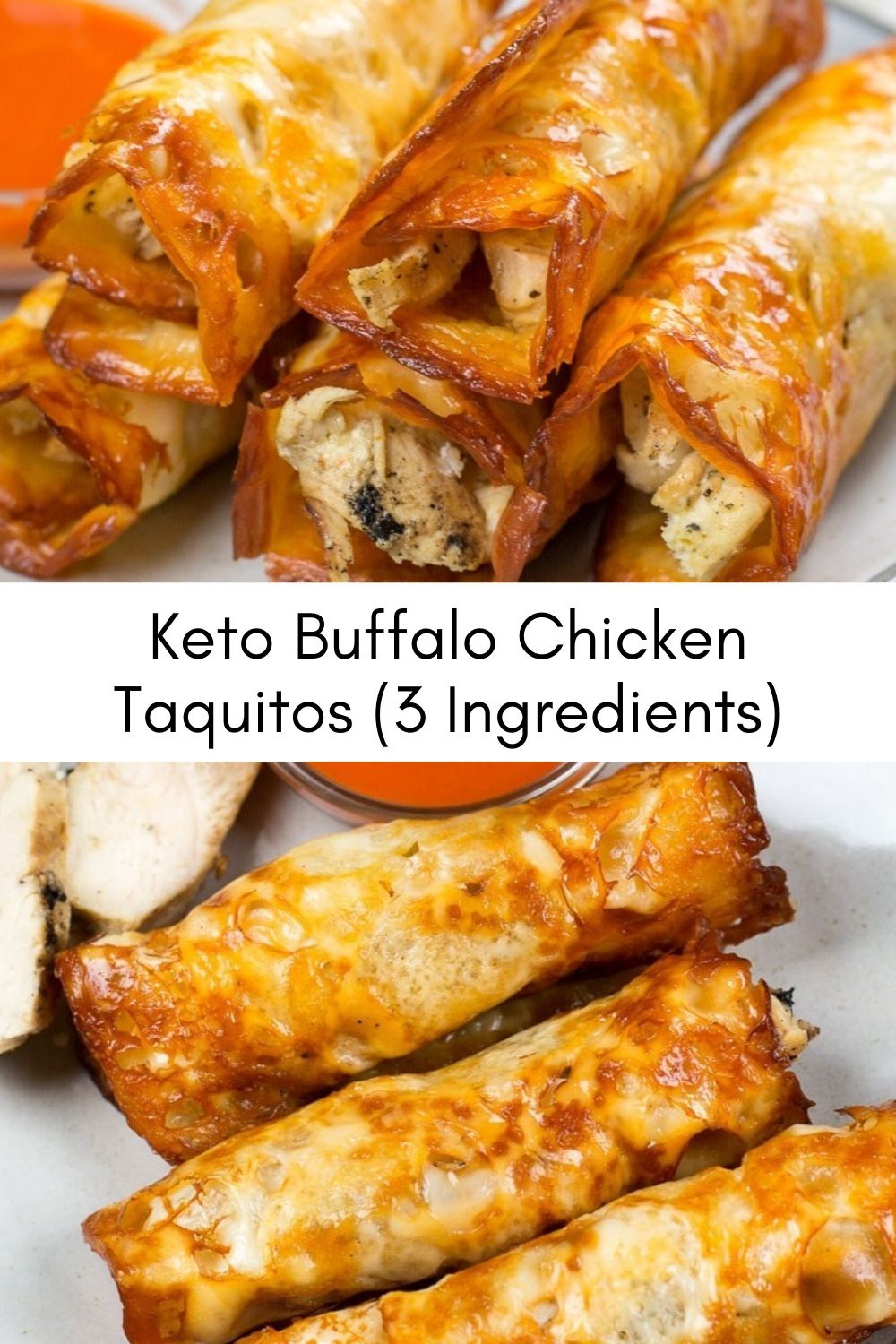 Keto Buffalo Chicken Taquitos (3 Ingredients) yanny bakes