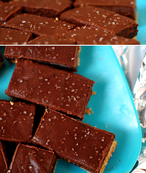 thebakedbeen [short and sweet] sea salted chocolatecaramel shortbread