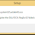 حل مشكلة unable to register the dllocx regsvr32 0x3