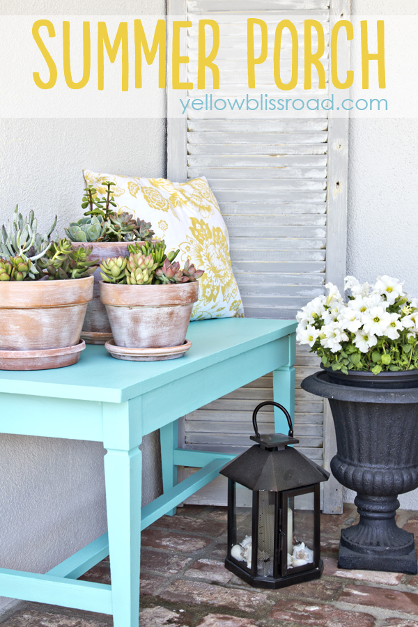 bright & cheery summer porch