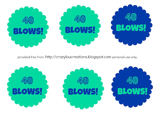 40 Blows Printable Tags
