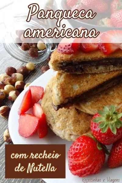 Como fazer panqueca americana de aveia com recheio de nutella (panqueca grossinha doce)