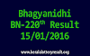 Bhagyanidhi BN 220 Lottery Result 15-01-2016