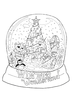 Snow Globe Coloring Pages for Kids