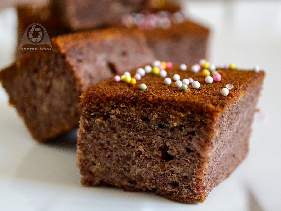 Eggless Banana Cake Using Ragi Flour Flavors N Colors