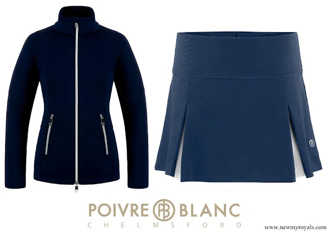 Kate Middleton wore Poivre Blanc blue tennis jacket and Tennis Skirt