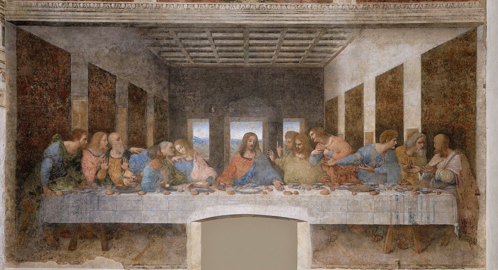 La última cena obra maestra del artista italiano Leonardo da Vinci.