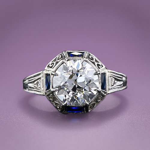 Ring Settings Art Deco Ring Settings With Sapphires