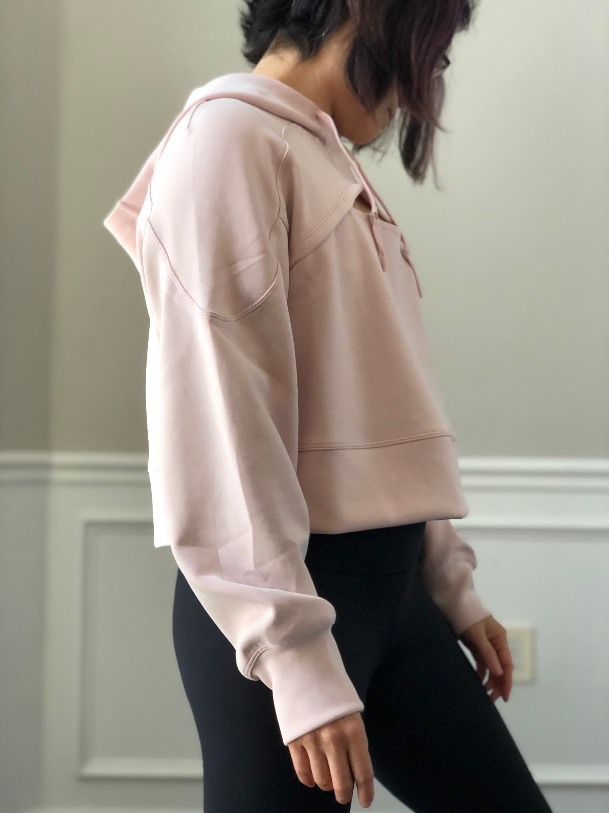 Fit Review! Get Centered Crop Hoodie Misty Pink