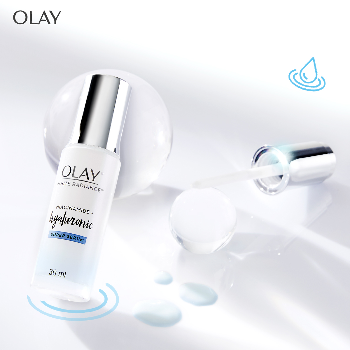 Olay Super Serums with Niacinamide, Vitamin C, Hyaluronic Acid, and