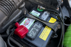 battery honda odyssey 2003 change location connection replacing recycling proper bring