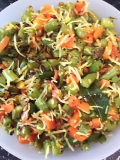 Hurlikayi Carrot Palya / Green Beans Carrot Sabzi 