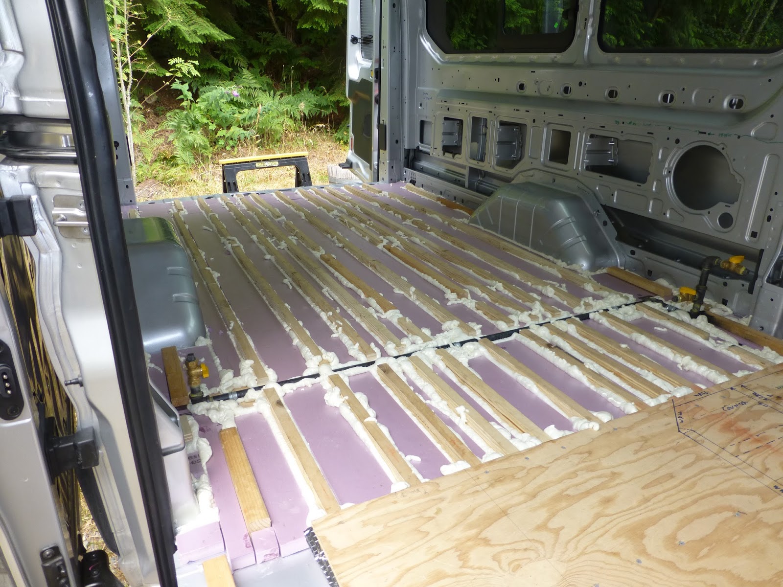 Building Annie a Transit Campervan Conversion Insulating more floor