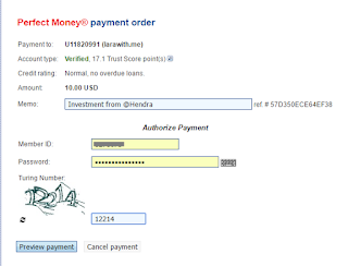Payment order Perfect Money