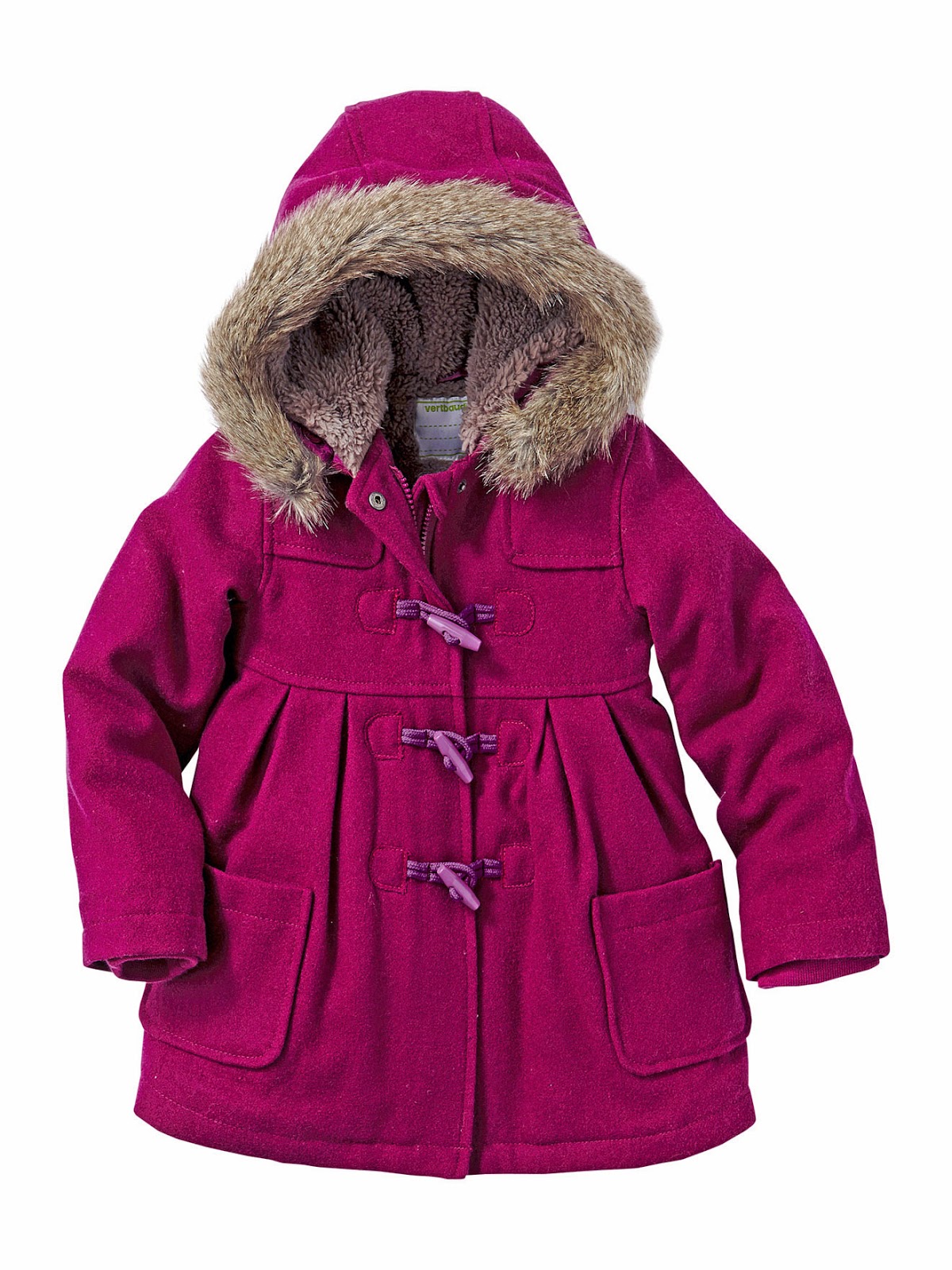 Girl's Hooded Duffle Coat - Fashion Baby Stories