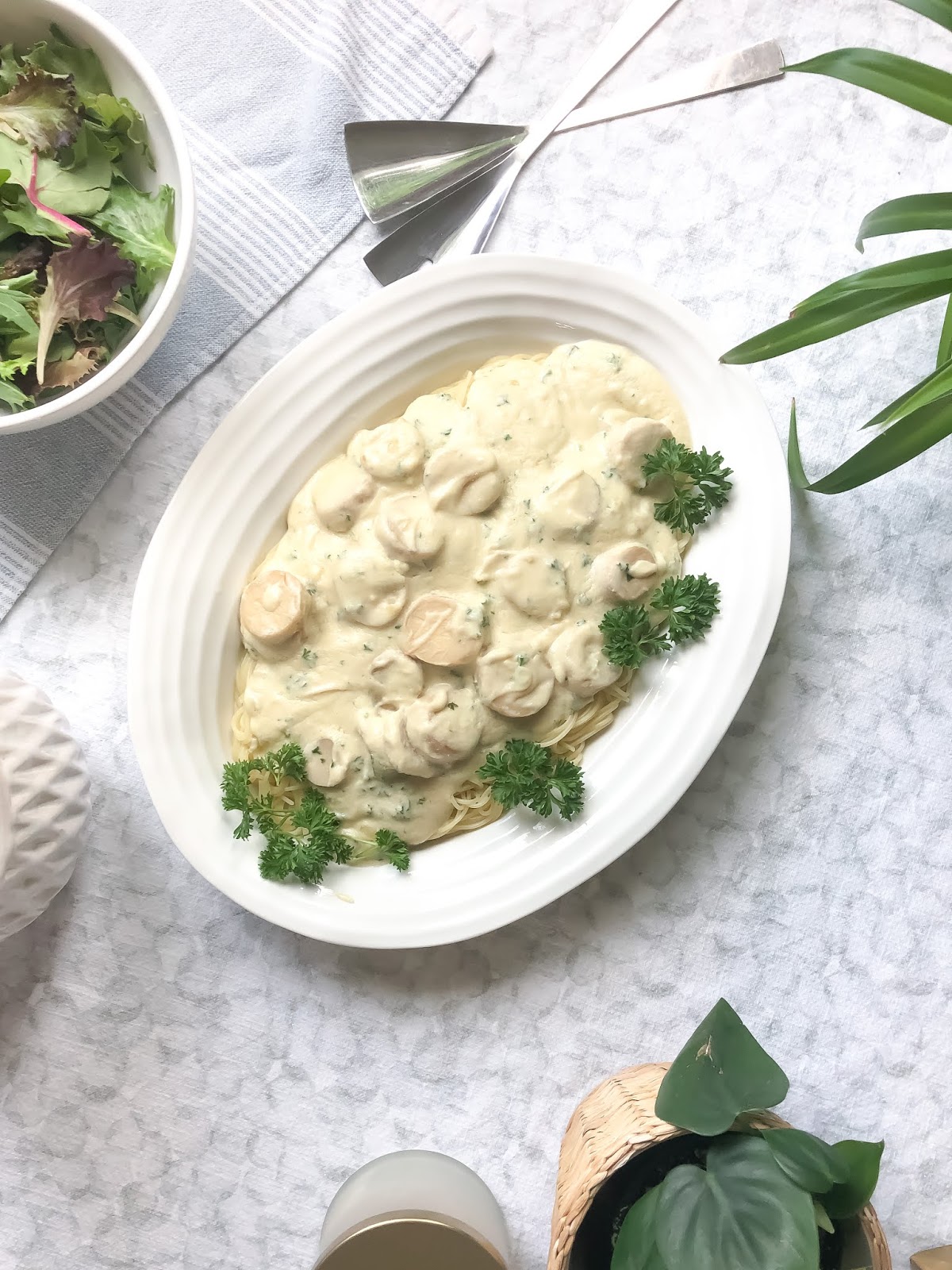 King Oyster Mushroom Scallops in Vegan Cream Sauce The Home Baked Vegan