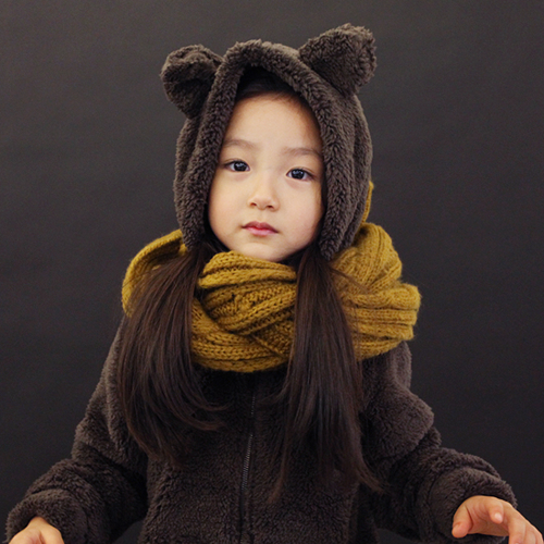 [The Jany] Children's Furry Bear Hoodie | KSTYLICK - Latest Korean ...