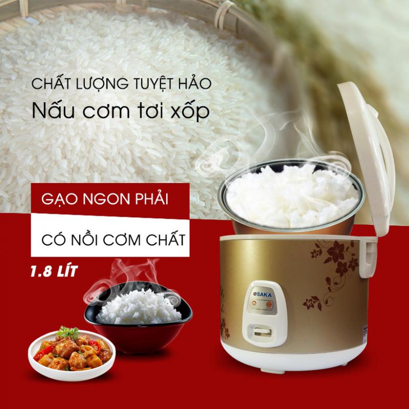 NỒI CƠM ĐIỆN OSAKA RC118TGF – NẤU CƠM TƠI XỐP